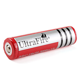 UltraFire Protected BRC 18650 3.7V Li-ion Rechargeable Battery (Red, 3000mAh)