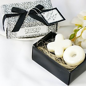 Hugs Kisses From Mr. Mrs." Scented Soap Wedding Favor (Set of 2 Pieces)