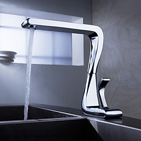 Sprinkle by Lightinthebox - Contemporary Solid Brass Kitchen Faucet Chrome Finish