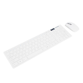 Slim 2.4GHz Wireless Keyboard and Mouse Set with Silicone Keyboard Cover