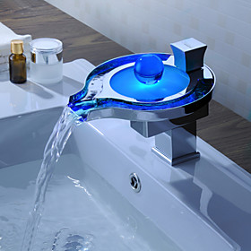 Sprinkle by Lightinthebox - Color Changing LED Waterfall Bathroom Sink Faucet (Unique Design)