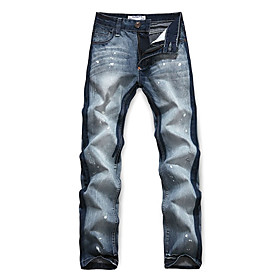 Fashion Washed Straight Men's Jeans