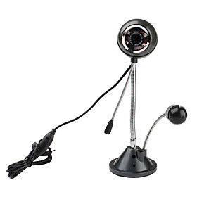 Flexible HD 12.0 Megapixel USB PC Camera Webcam with Mic and Mini Fan