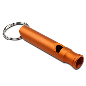Concise Key Chain Whistle Large Size (Orange)