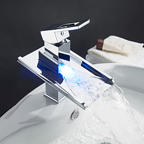 Sprinkle by Lightinthebox - Color Changing LED Waterfall Bathroom Sink Faucet