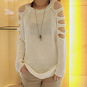Sexy Shoulder Exposed Loose Sweater