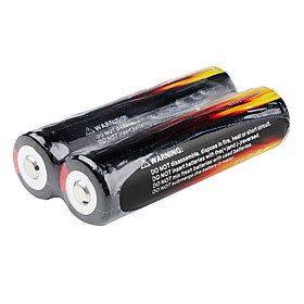 UniqueFire Protected 18650 3600mAh 3.7V Li-ion Rechargeable Battery (2 Pieces, Balck)
