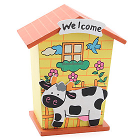 Wooden Piggy Bank (Random Colors)