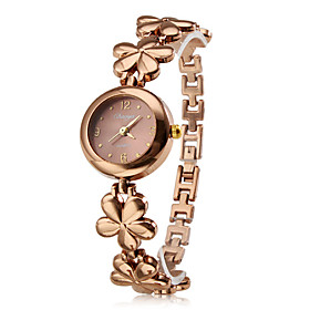 Women's Fashionable Style Alloy Analog Quartz Bracelet Watch (Bronze)