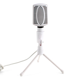 High-Performance Desktop Microphone (3.5mm, White)