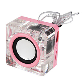 Mini Crystal speaker mp3 player support TF/USB Slot   FM Radio