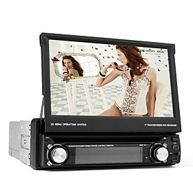 7 Inch Digital Touch Screen 1 Din Car DVD Player Support TV, RDS, 3D Menu