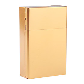 Aluminium Gold Cigarette Case (Holds 20 Cigarettes)