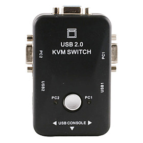 USB2.0 2-Port Manual KVM Switch Box