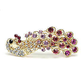 Rhinestones Peacock Deco Hair Comb