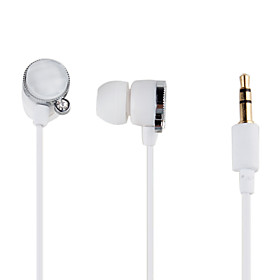 Jewel Type Circular In-Ear Earphones (White)