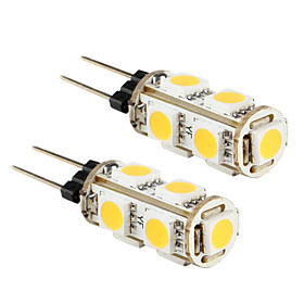 G4 5050 SMD 9-LED Walm White Light Car Lamps (DC 12V, 2-Pack)