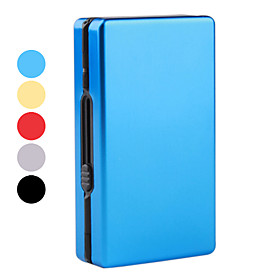Aluminium Cool Design Cigarette Case (Holds 10 Cigarettes, Assorted Colors)