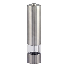 Kitchen Electronic Stainless Steel Salt Pepper Mill Grinder (4xAA)