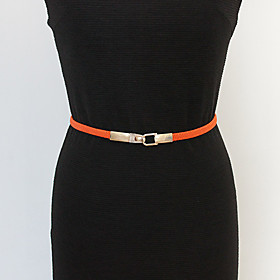 Simple Buckle Elasticity Fine Belt