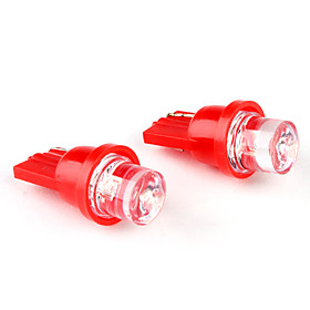 T10 1-LED Red Light Bulb for Car Lamp (DC 12V, 2-Pack)