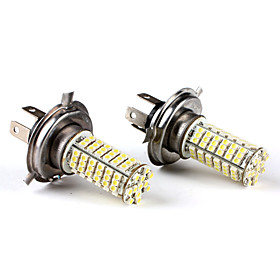 H4 3528 SMD 102-LED White Fog Lights for Car (DC 12V, 2-Pack)