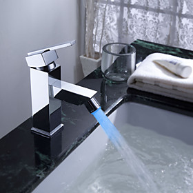 Sprinkle by Lightinthebox - Color Changing LED Bathroom Sink Faucet - Chrome Finish