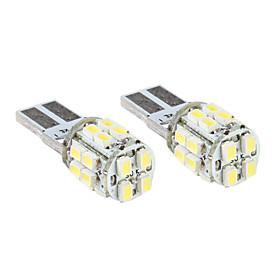 T10 Bar 1206 SMD 20-LED White Light Bulb for Car (DC 12V, 2-Pack)