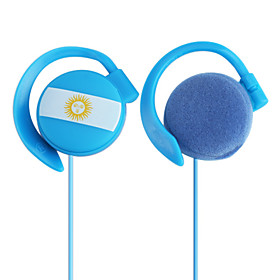 Argentina Flag Sporty Stereo On-Ear Headphone (Blue)