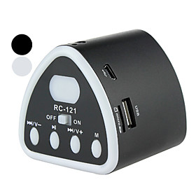 Mini LCD Portable Turbo Bass Speaker with FM and TF Card USB Slot (Assorted Colors)