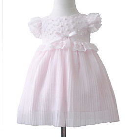 Lovely Ball Gown Bateau Lace Satin Flower Girl Dress