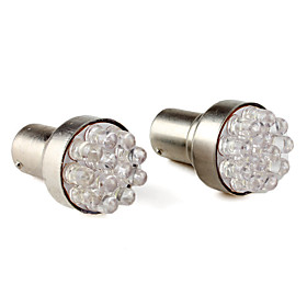 1156 12-LED White Light Car Brake Turning Signal Light (DC 12V, 2-Pack)