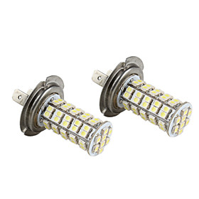 H7 3528 SMD 68-LED White Fog Lights for Car (DC 12V, 2-Pack)