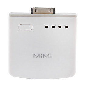 External Battery with Stand for iPhone and iPod (White, 2000mAh)