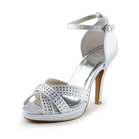 Satin Stiletto Heel Sandals With Buckle Party / Evening Shoes (More Colors)