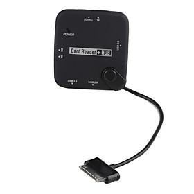 3-Port USB2.0 Hub with MS SD TF M2 Card Reader for Samsung Galaxy Tab