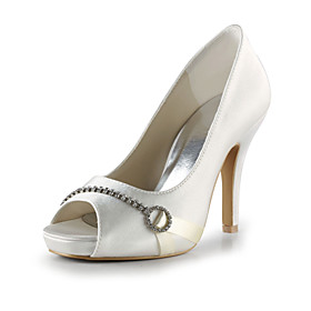 Satin Stiletto Heel Peep Toe / Pumps With Chain Party/Evening Shoes (More Colors)