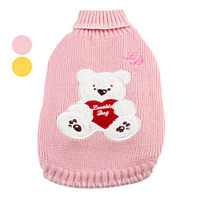 Lovely Bear Pattern Warm Sweater for Dogs (XS-XL, Assorted Colors)