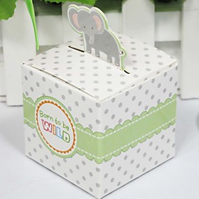 Lovely Elephant Baby Shower Favor Box (Set of 12)