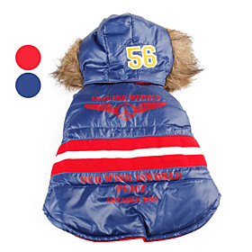 Number 56 Warm Quilted Hooded Jacket for Dogs (XS-XL, Assorted Colors)