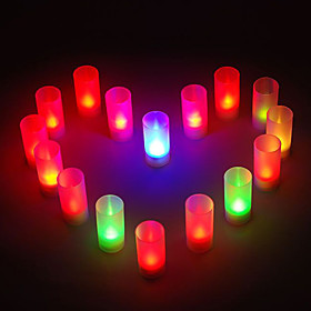 12 - LED Candle Light Color Changing Sound Control Candle Wedding or Party Gifts