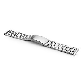 Unisex Stainless Steel Watch Band 20MM (Silver)