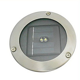 Solar powered 2-LED White Light Underground Landscape Garden Lamp (2-Pack)