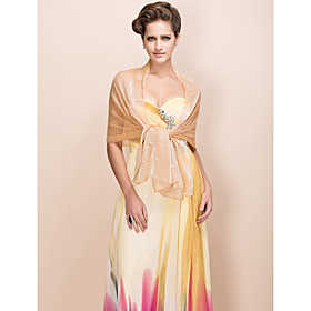 Elegant Satin Party / Evening Shawl With Pearls (More Colors)