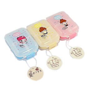 Cute 8-Lattice Medicine Pill Storage Box (Random Color)