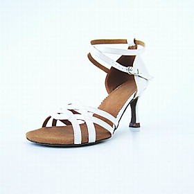 Customized Women's Satin Arch Strap Latin / Ballroom Dance Performance Shoes With Buckle (More Colors)