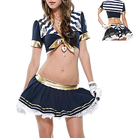 Sexy Navy Girl Stripe Fancy Dress Halloween Costume