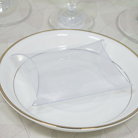 Transparent Pillow Shaped Favor Box (Set of 12)