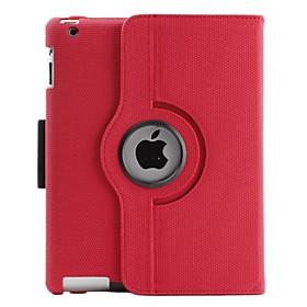 360 Degree Rotate PU Leather Case with Stand for the New iPad (Assorted Colors)