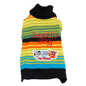 Dog Pattern Rainbow Sweater for Dogs (XS-XL)
